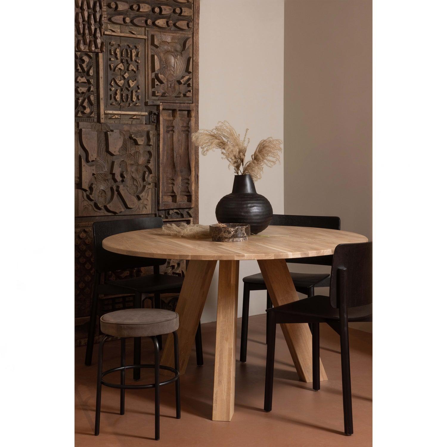 RHONDA DINING TABLE Ø129CM OAK NATURAL [fsc] - PARIS14A.RO