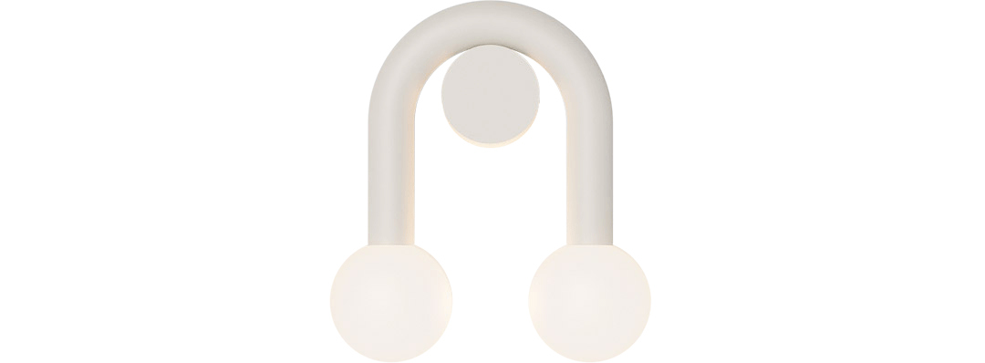 Aplica de perete Robin Rigoberta Wall Direct Curved – fier, sticlă opal, negru mat, E14 – iluminat design pentru living și hol