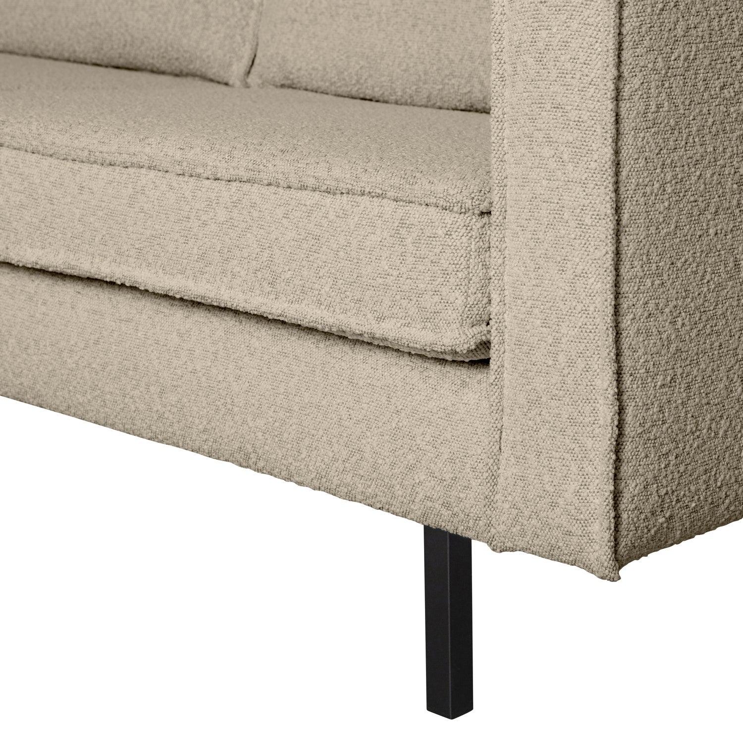 RODEO SOFA 2.5-SEATER BOUCLÉ BEIGE - PARIS14A.RO