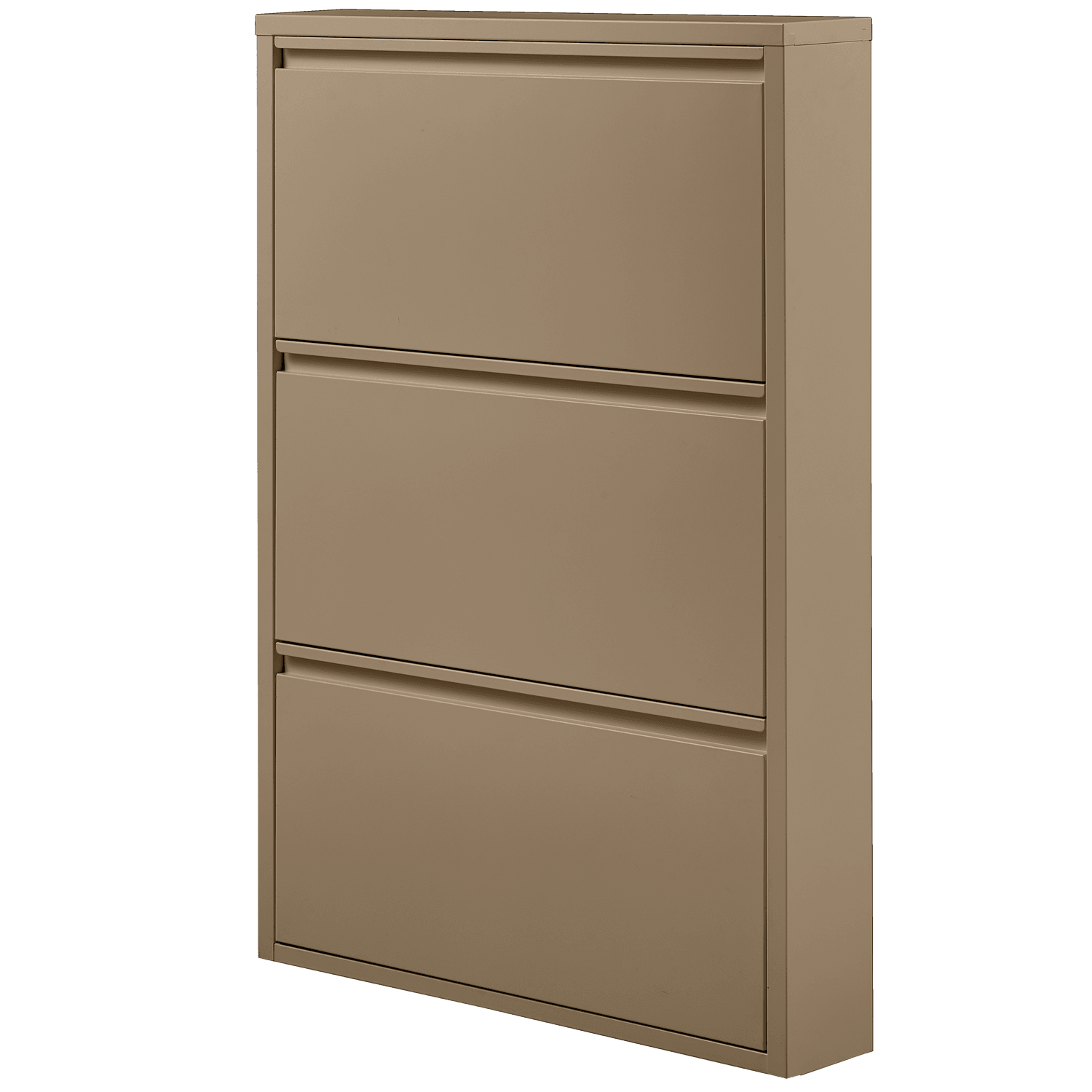 SABINE 3-COMPARTMENT SHOE CABINET METAL SAND - PARIS14A.RO