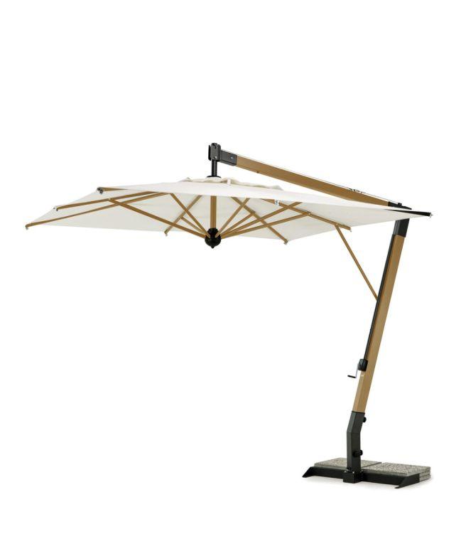 Umbrela patrata Salento cu efect de lemn de aluminiu - Unopiù - PARIS14A.RO