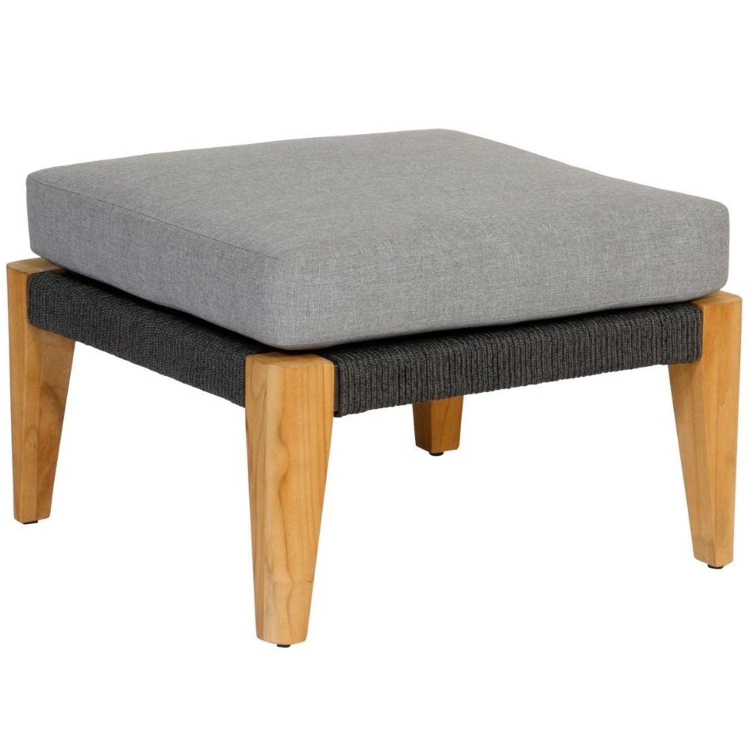 SAN REMO GARDEN FOOTSTOOL TEAK GREY - PARIS14A.RO