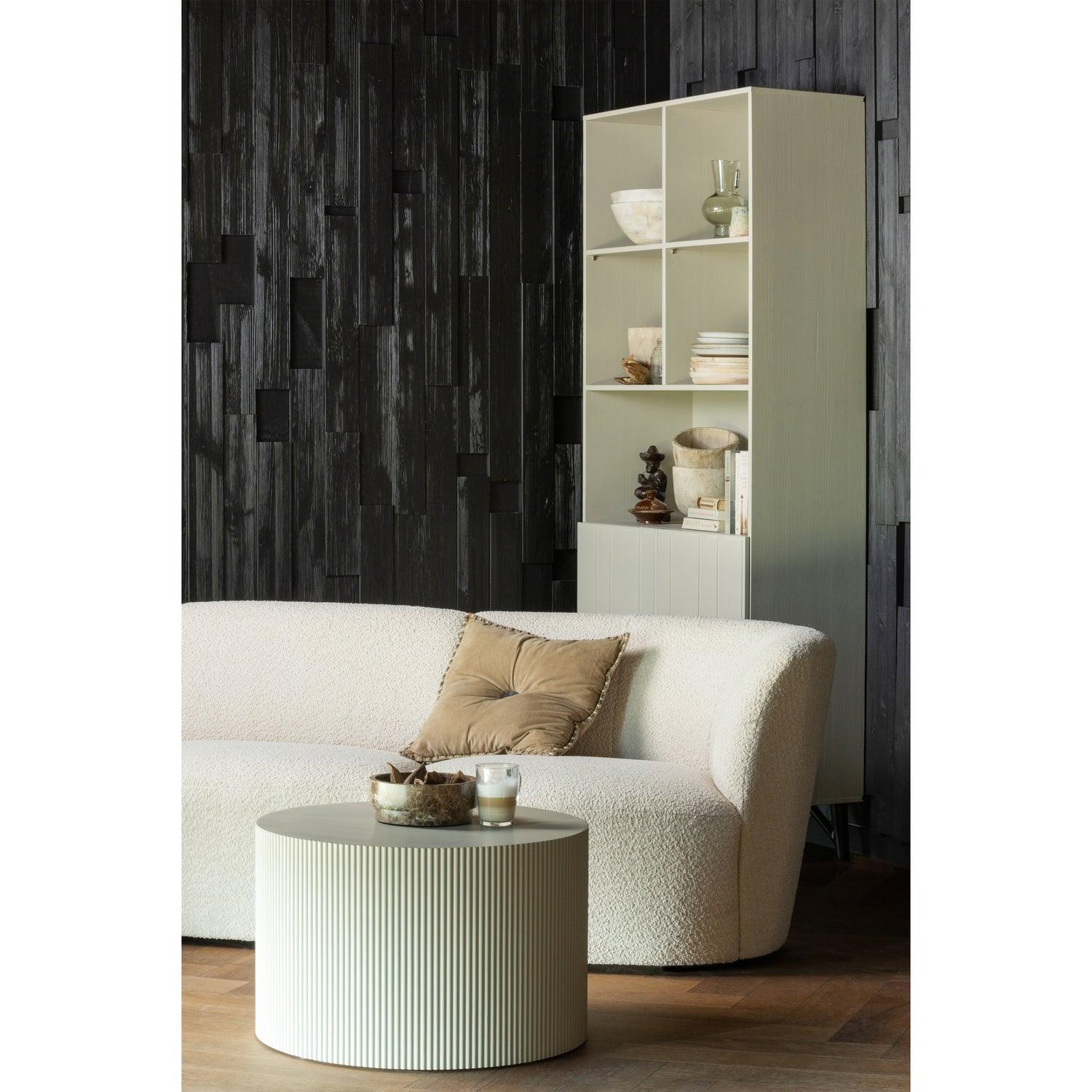 SANNE SIDE TABLE ROUND ANTIQUE BEIGE - PARIS14A.RO