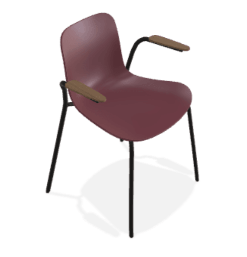 Scaun Langue cu brate cu material din Polipropilena - Norr11 - PARIS14A.RO