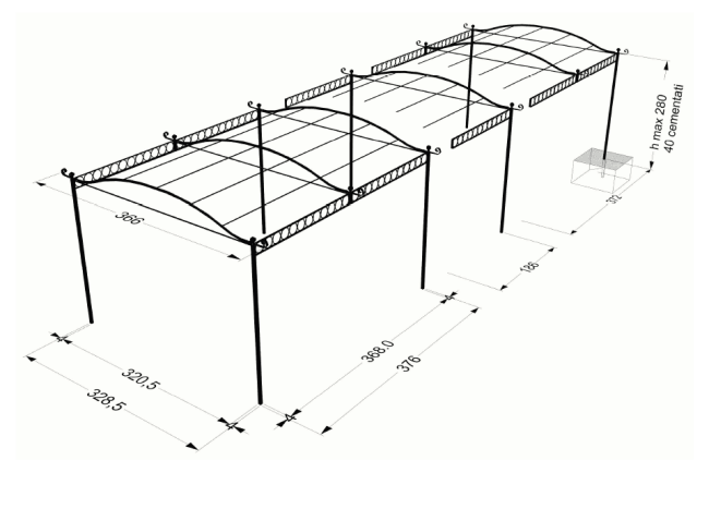 Pergola autoportanta Tibisco fara acoperis - Unopiù - PARIS14A.RO