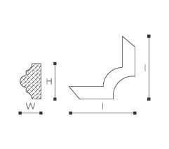 SET COLTAR DECORATIV ACCESORIU ARSTYL Z103 PENTRU PROFIL Z10- 4 BUC. - PARIS14A.RO