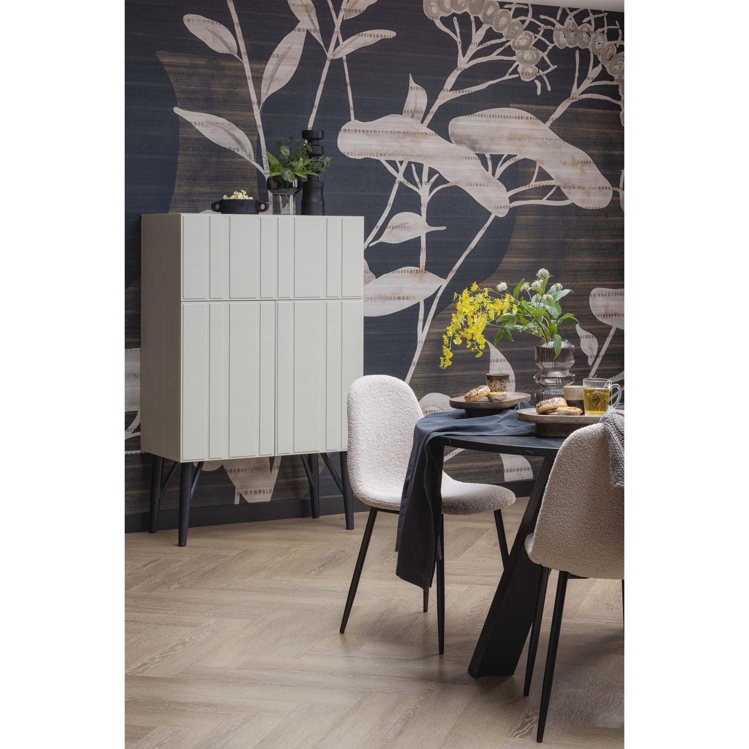 SET OF 2 - MARIJE DINING CHAIR TEDDY NATURAL - PARIS14A.RO