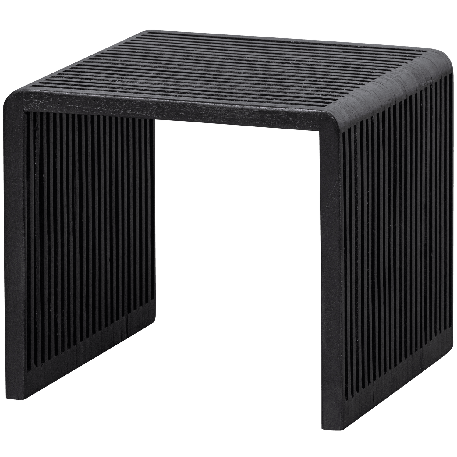 SET OF 2 - WILLA SIDETABLES RECYCLED TEAK BLACK - PARIS14A.RO
