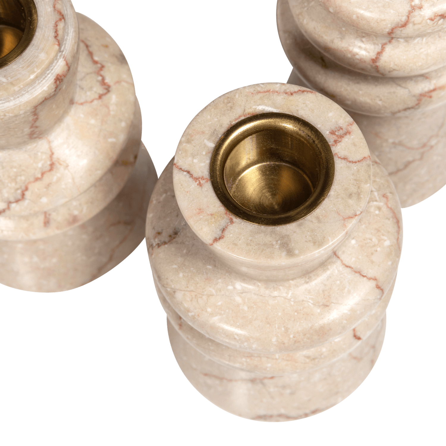 SET OF 3 - TROOP CANDLEHOLDERS MARBLE NATURAL - PARIS14A.RO