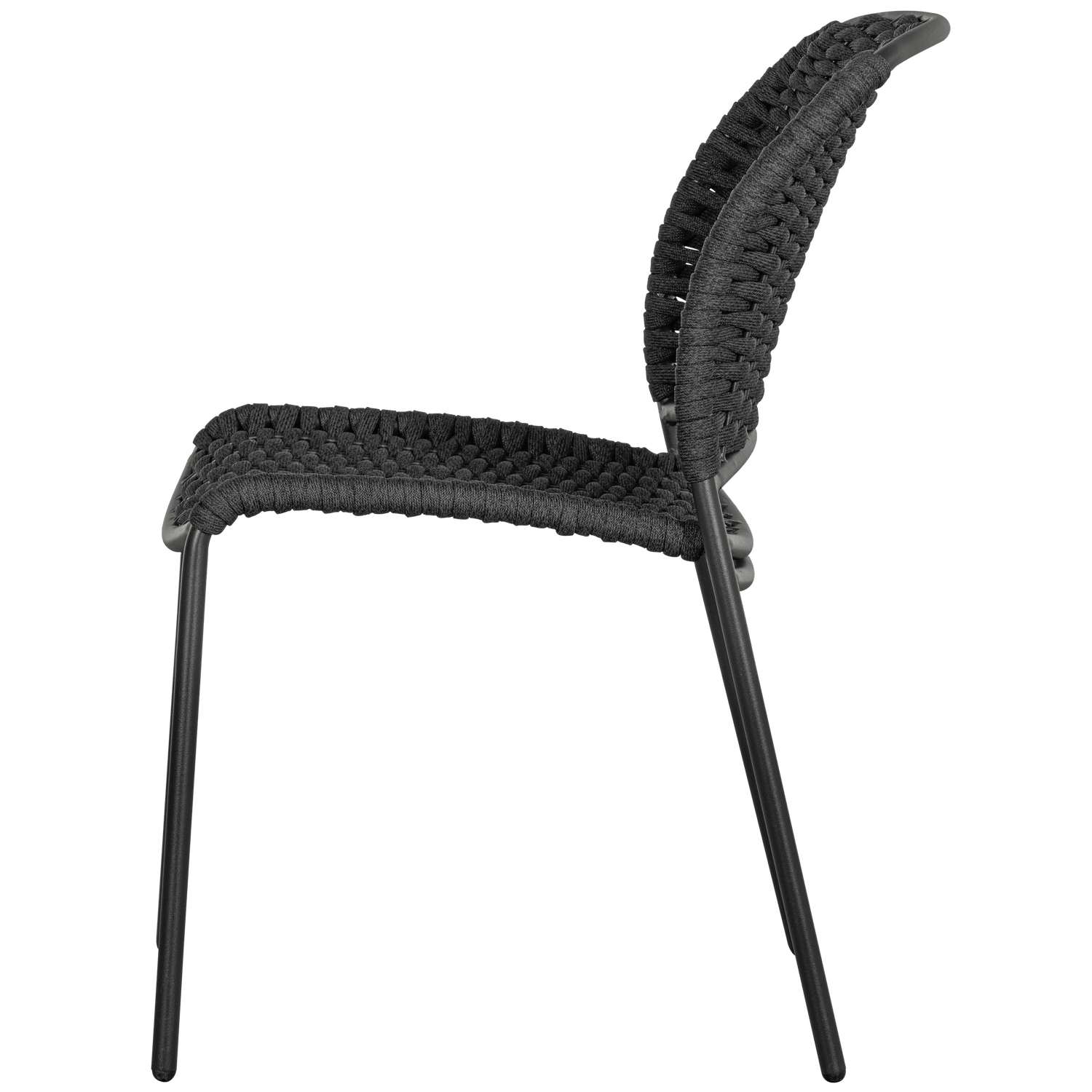 SET V 2 - TAKU GARDEN CHAIR WITHOUT ARMRESTS TEXTILE BLACK - PARIS14A.RO