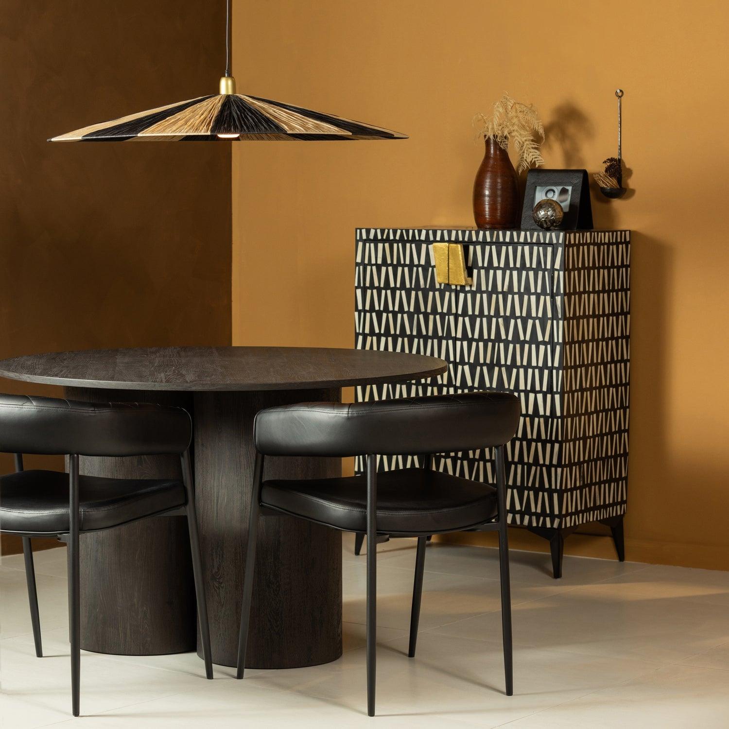 SEV DINING CHAIR ARTIFICIAL LEATHER BLACK - PARIS14A.RO