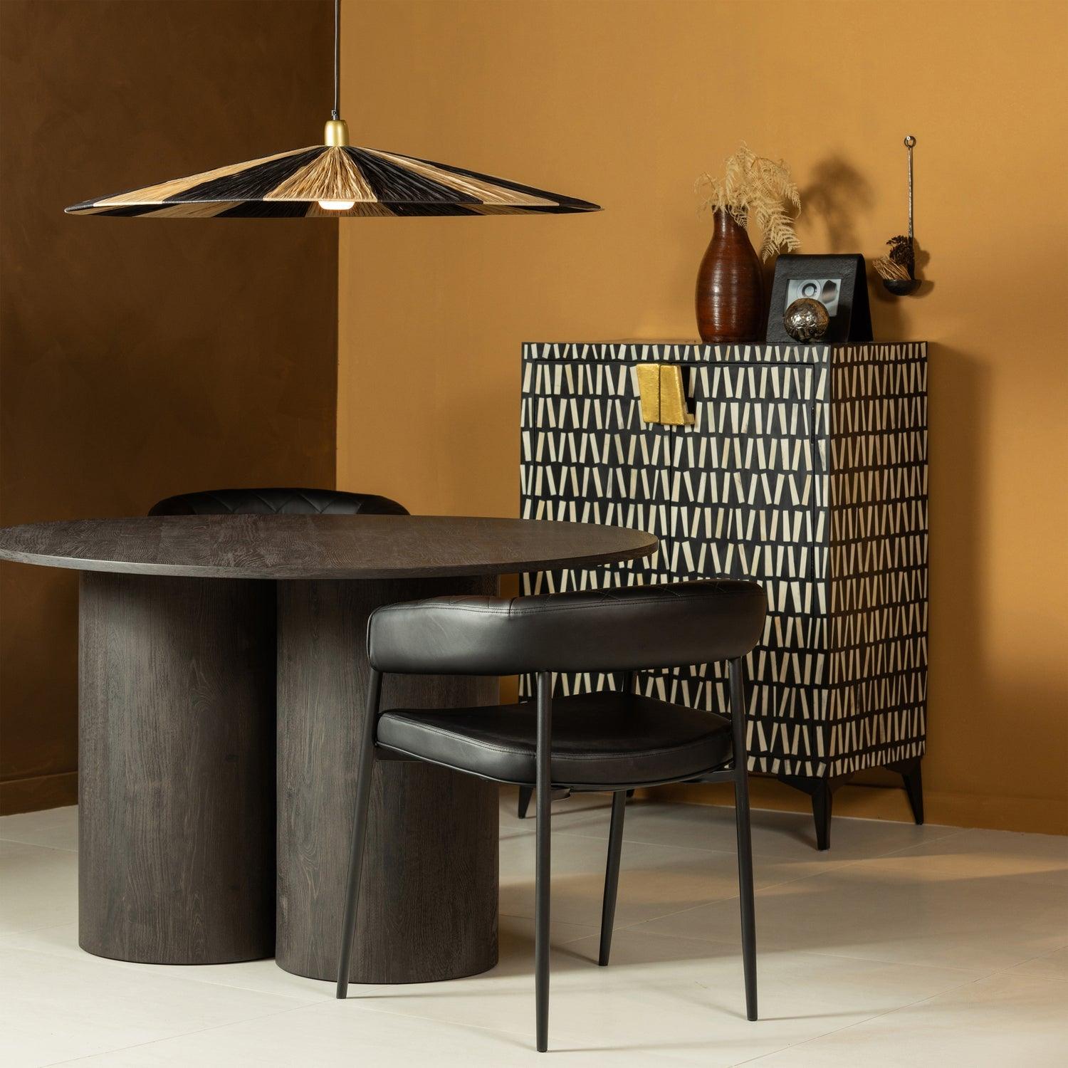 SEV DINING CHAIR ARTIFICIAL LEATHER BLACK - PARIS14A.RO