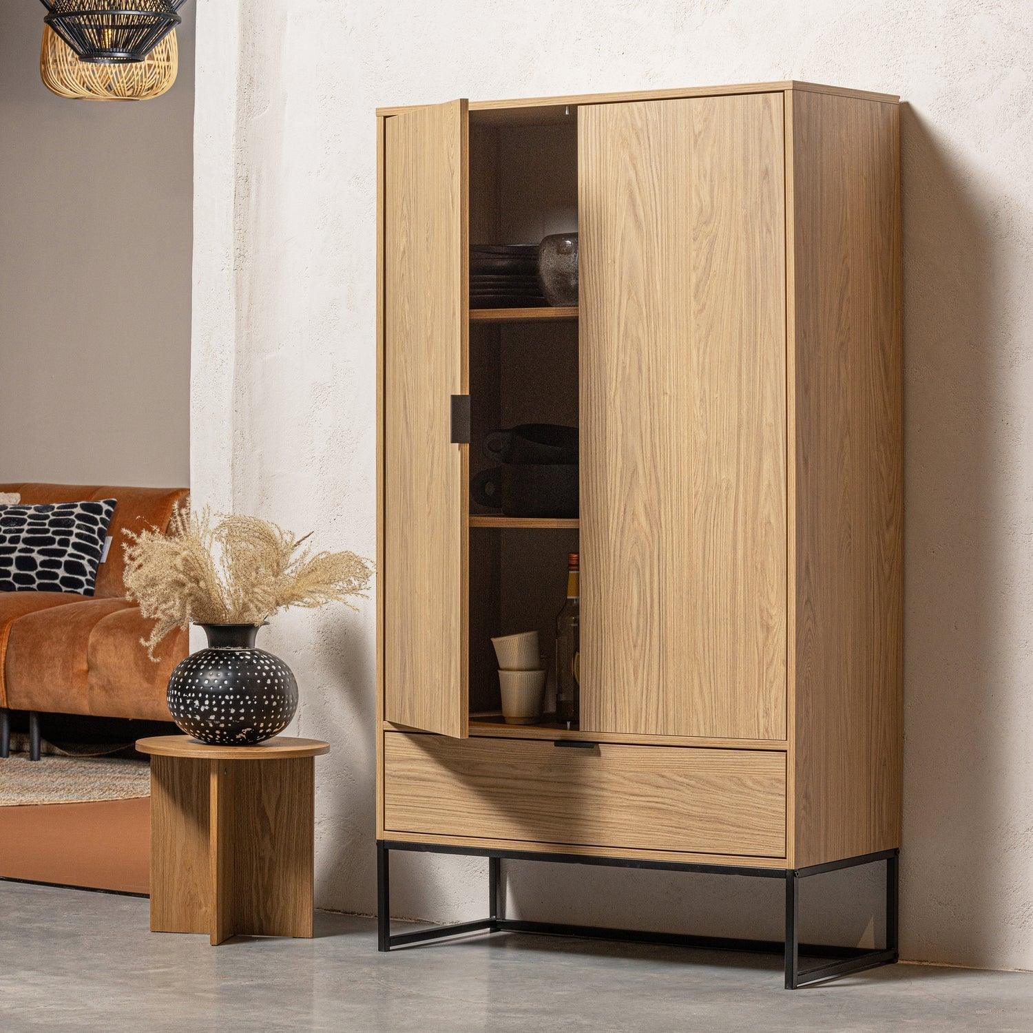 SILAS 2-DOORS CABINET OAK DECOR [fsc] - PARIS14A.RO