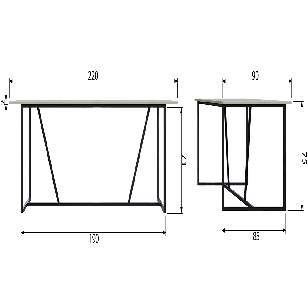 SILAS DINING TABLE ASH BRUSHED DUST [fsc] - PARIS14A.RO