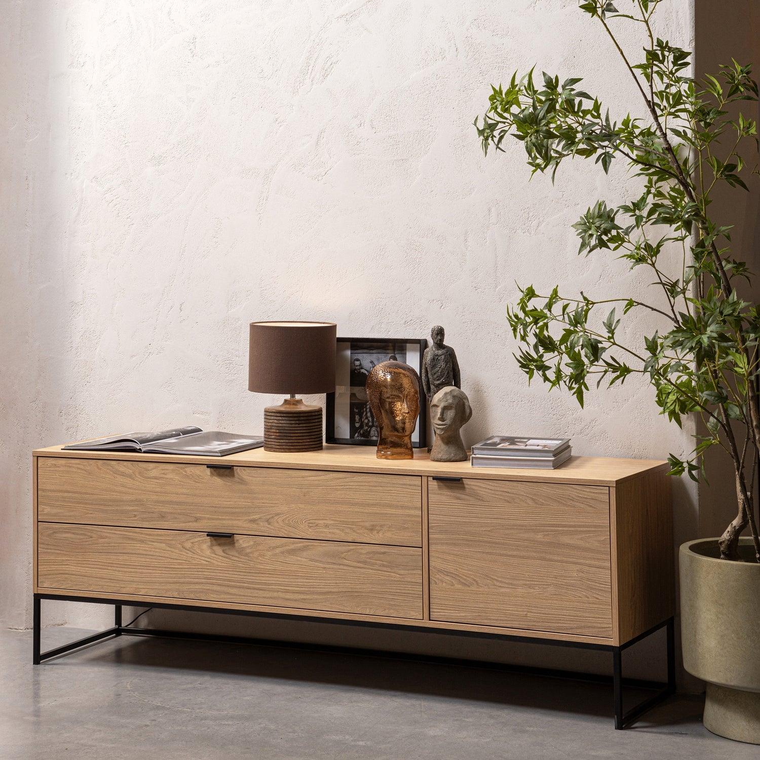 SILAS TV UNIT 180CM OAK DECOR [fsc] - PARIS14A.RO