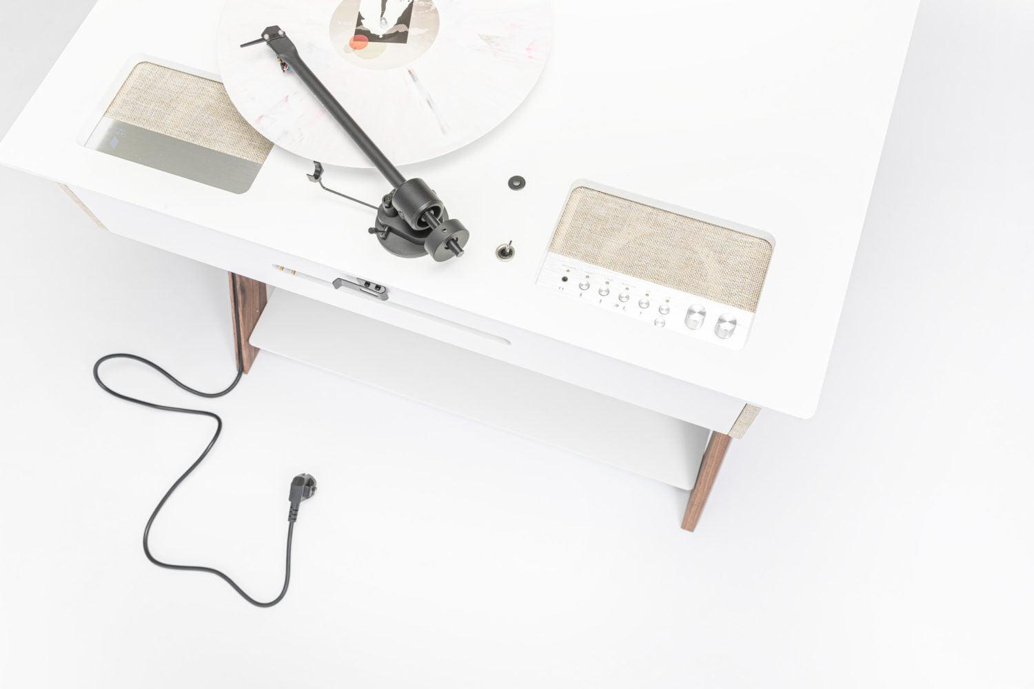 Sistem difuzoare acustice active LX X TURNTABLE Sampanie / Nuc - La Boite Concept - PARIS14A.RO