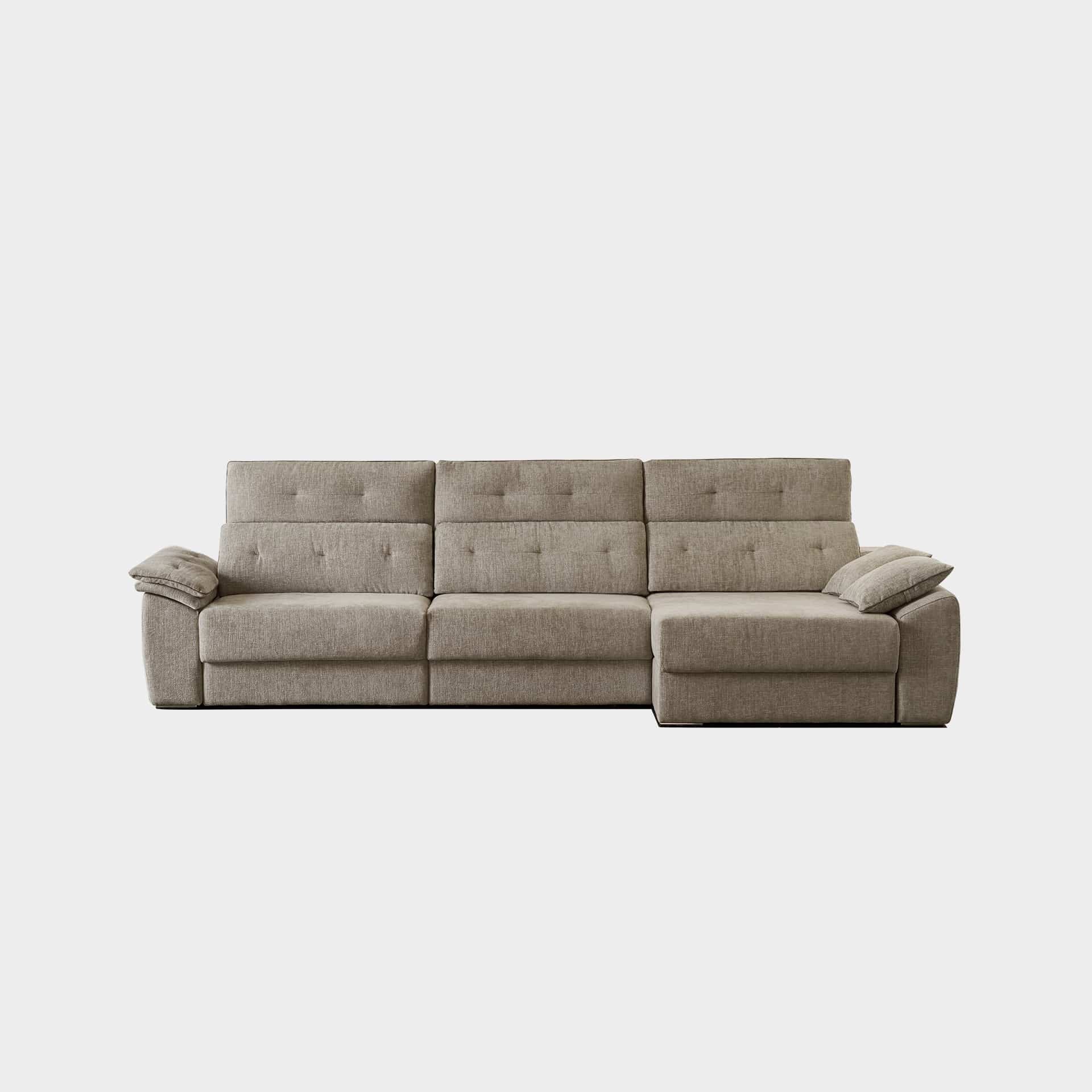 ACOMODEL canapea extensibilă cu colțar Kim | textil | Bej | 356x104x159 cm