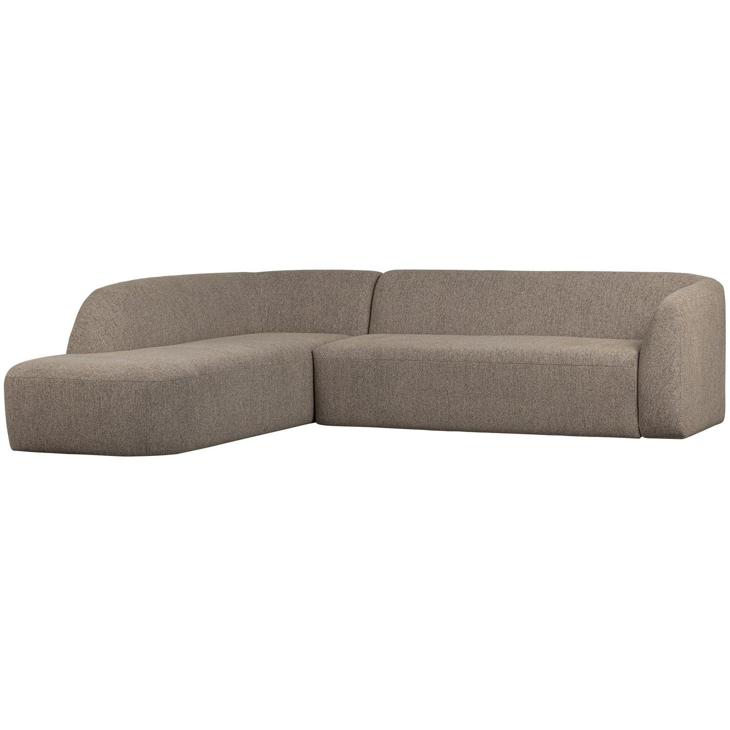 SLOPING CORNER SOFA LEFT LIGHT BROWN MELANGE - PARIS14A.RO