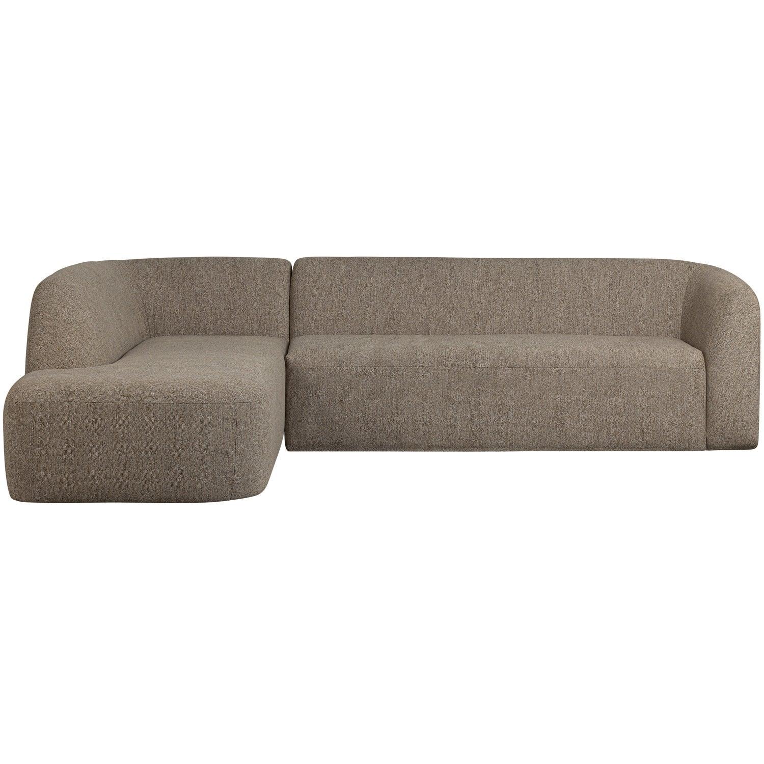 SLOPING CORNER SOFA LEFT LIGHT BROWN MELANGE - PARIS14A.RO