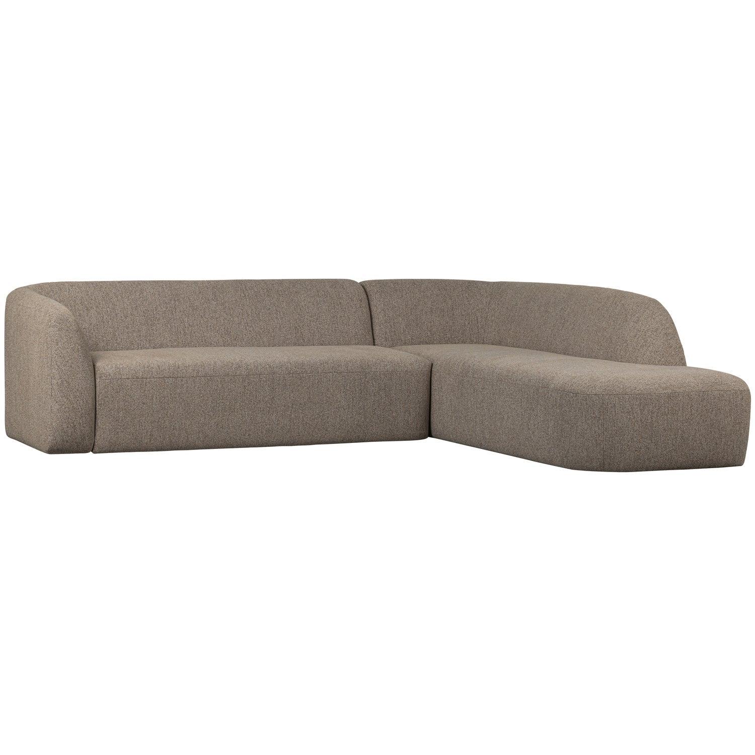 SLOPING CORNER SOFA RIGHT LIGHT BROWN MELANGE - PARIS14A.RO