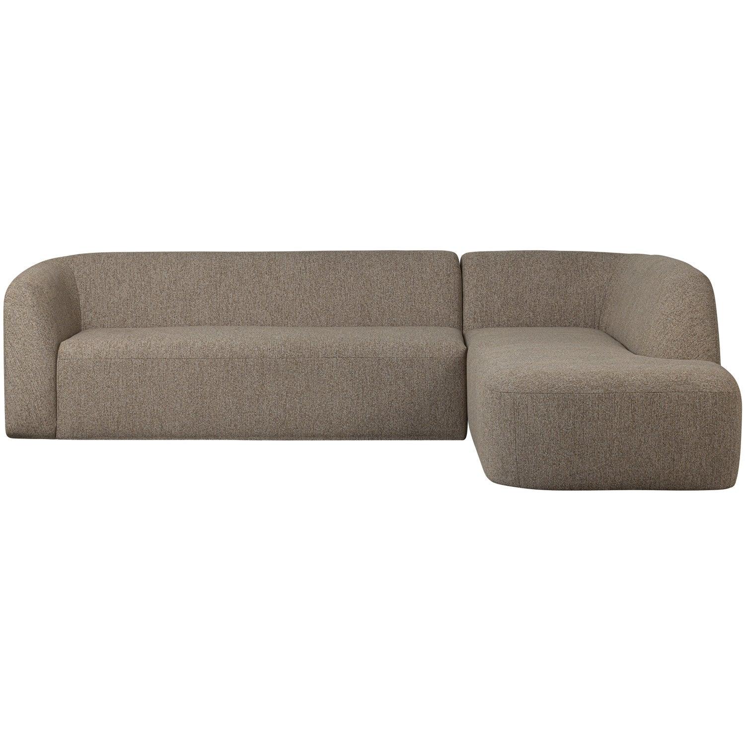 SLOPING CORNER SOFA RIGHT LIGHT BROWN MELANGE - PARIS14A.RO