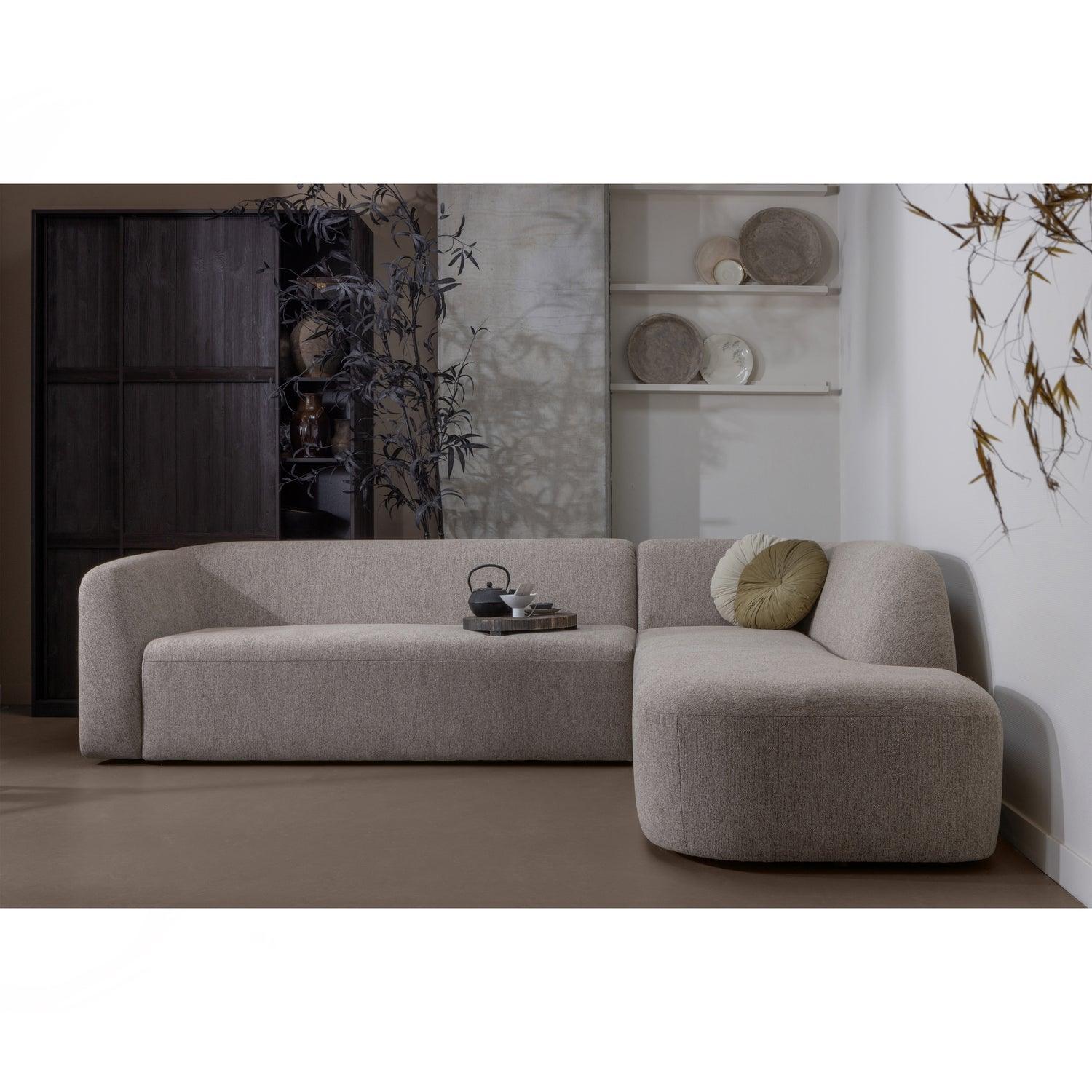 SLOPING CORNER SOFA RIGHT NATURAL MELANGE - PARIS14A.RO