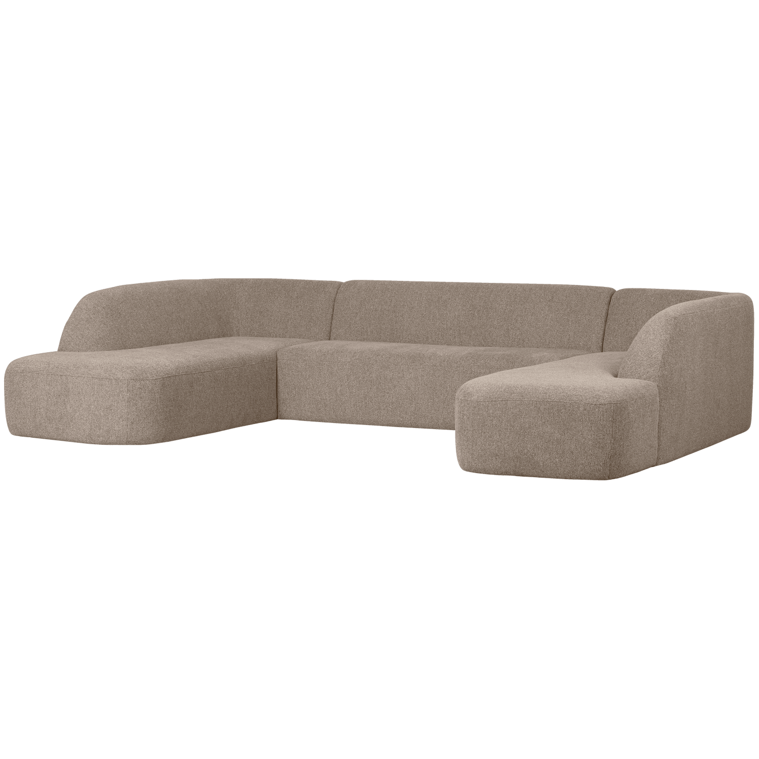 SLOPING U-SHAPE SOFA NATURAL MELANGE - PARIS14A.RO