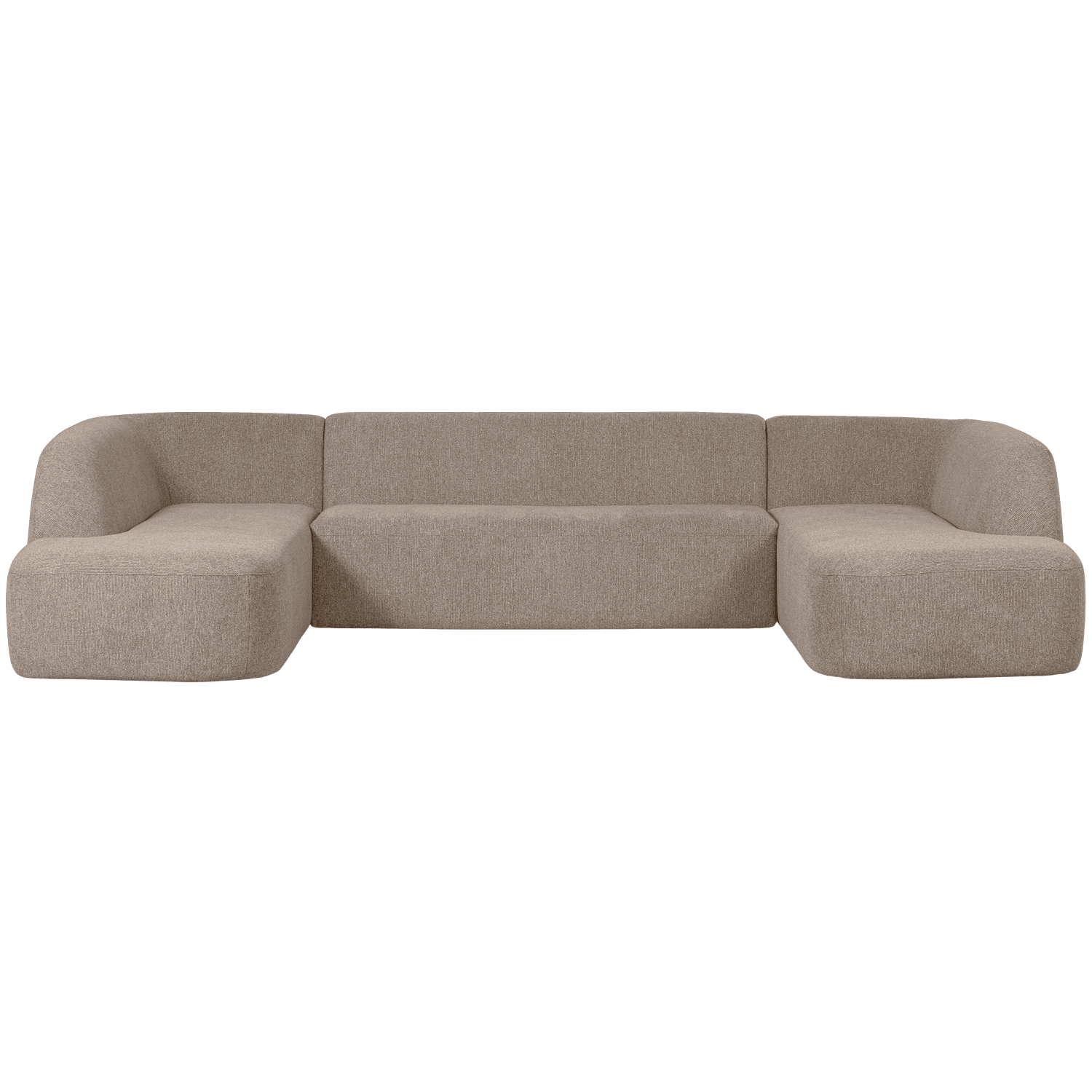 SLOPING U-SHAPE SOFA NATURAL MELANGE - PARIS14A.RO