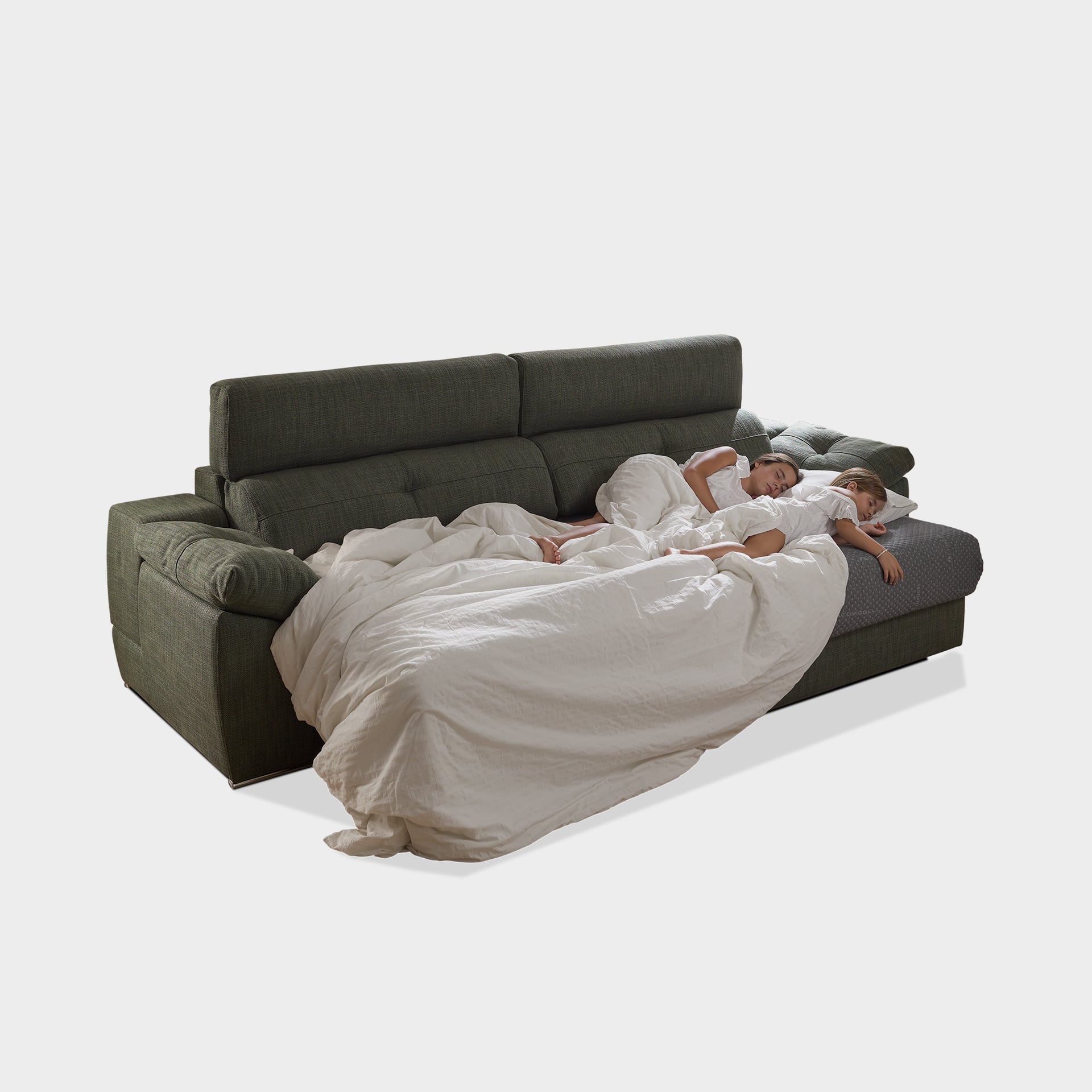 ACOMODEL canapea extensibilă Acciona | textil | Bej | 262x107x159 cm