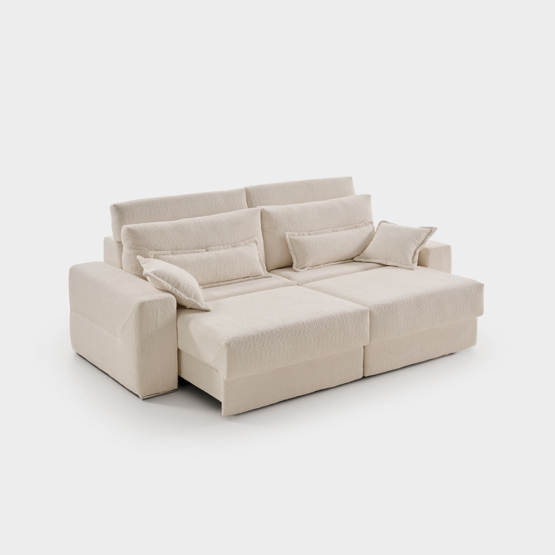 ACOMODEL canapea extensibilă Ares | textil | Bej | 254x107x159 cm