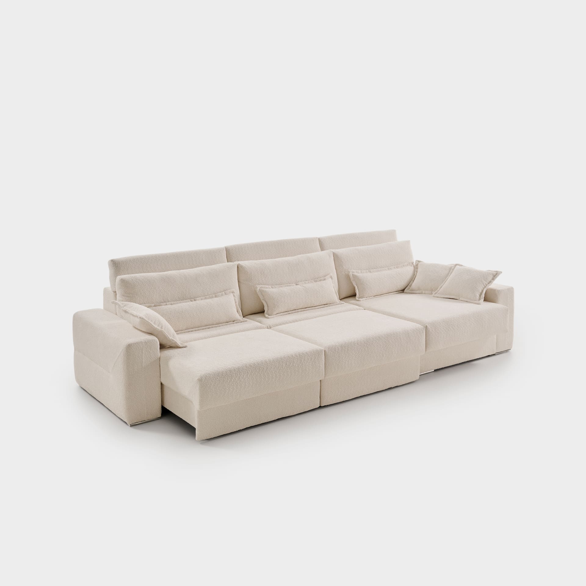 ACOMODEL canapea extensibilă Ares | textil | Bej | 254x107x159 cm
