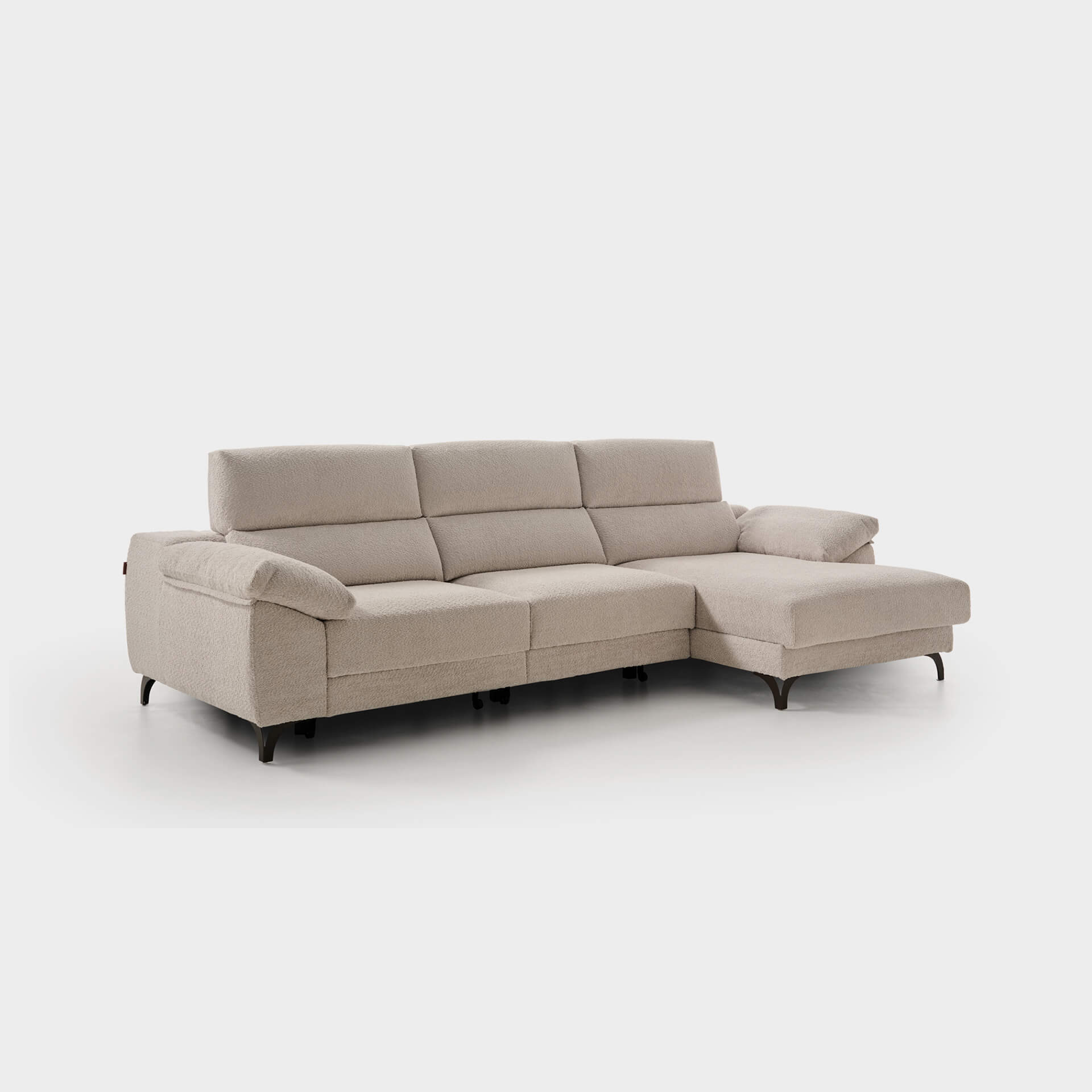 ACOMODEL canapea extensibilă cu colțar Frida | textil | Bej | 295x104x159 cm
