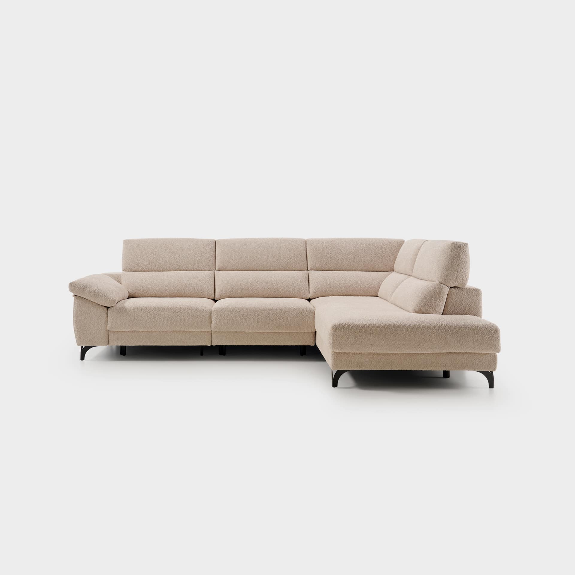 ACOMODEL canapea extensibilă cu colțar Avalon | textil | Bej | 296x104x159 cm