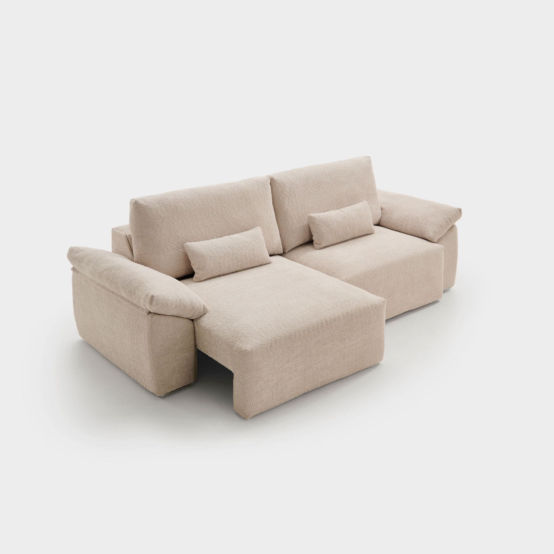 ACOMODEL canapea extensibilă Laya | textil | Bej | 260x104x159 cm