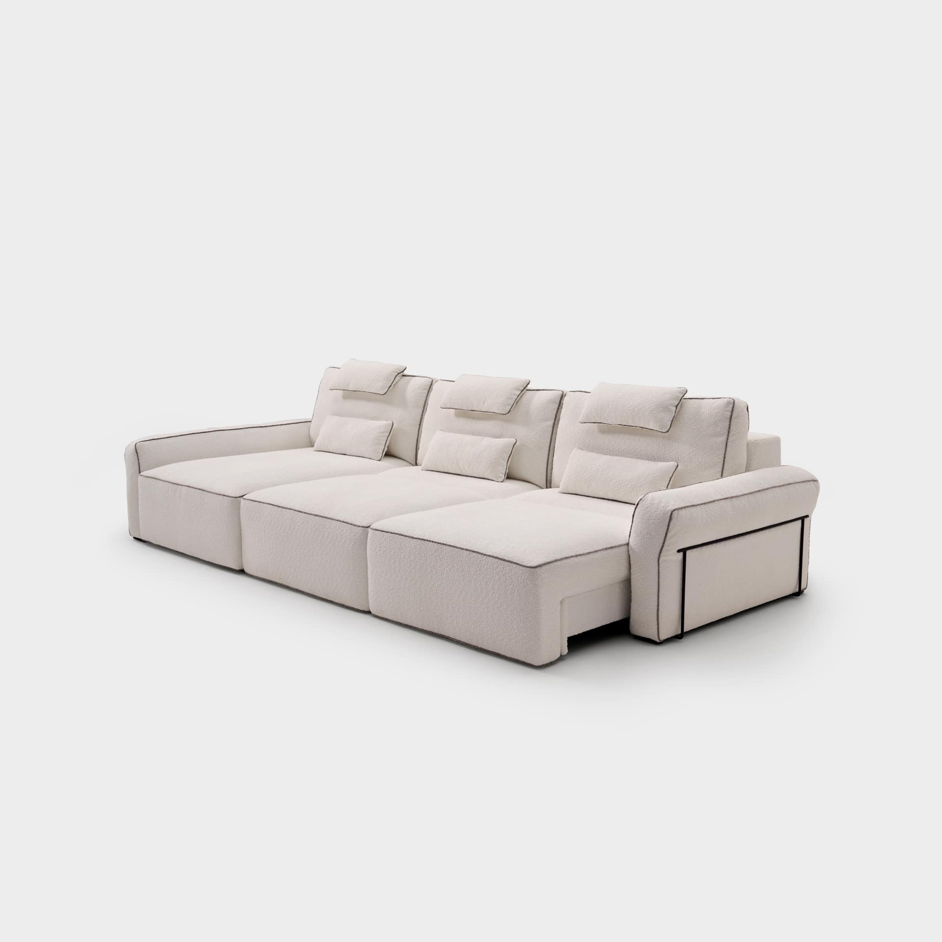 ACOMODEL canapea extensibilă Randi | textil | Bej | 250x104x159 cm