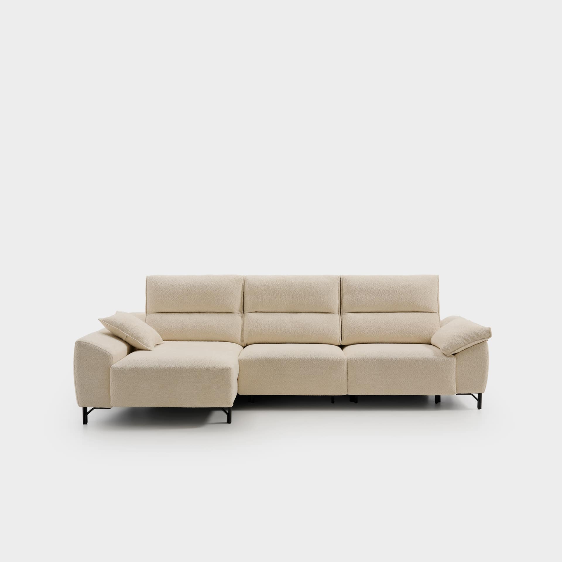 ACOMODEL canapea extensibilă Yanay | textil | Bej | 244x104x159 cm
