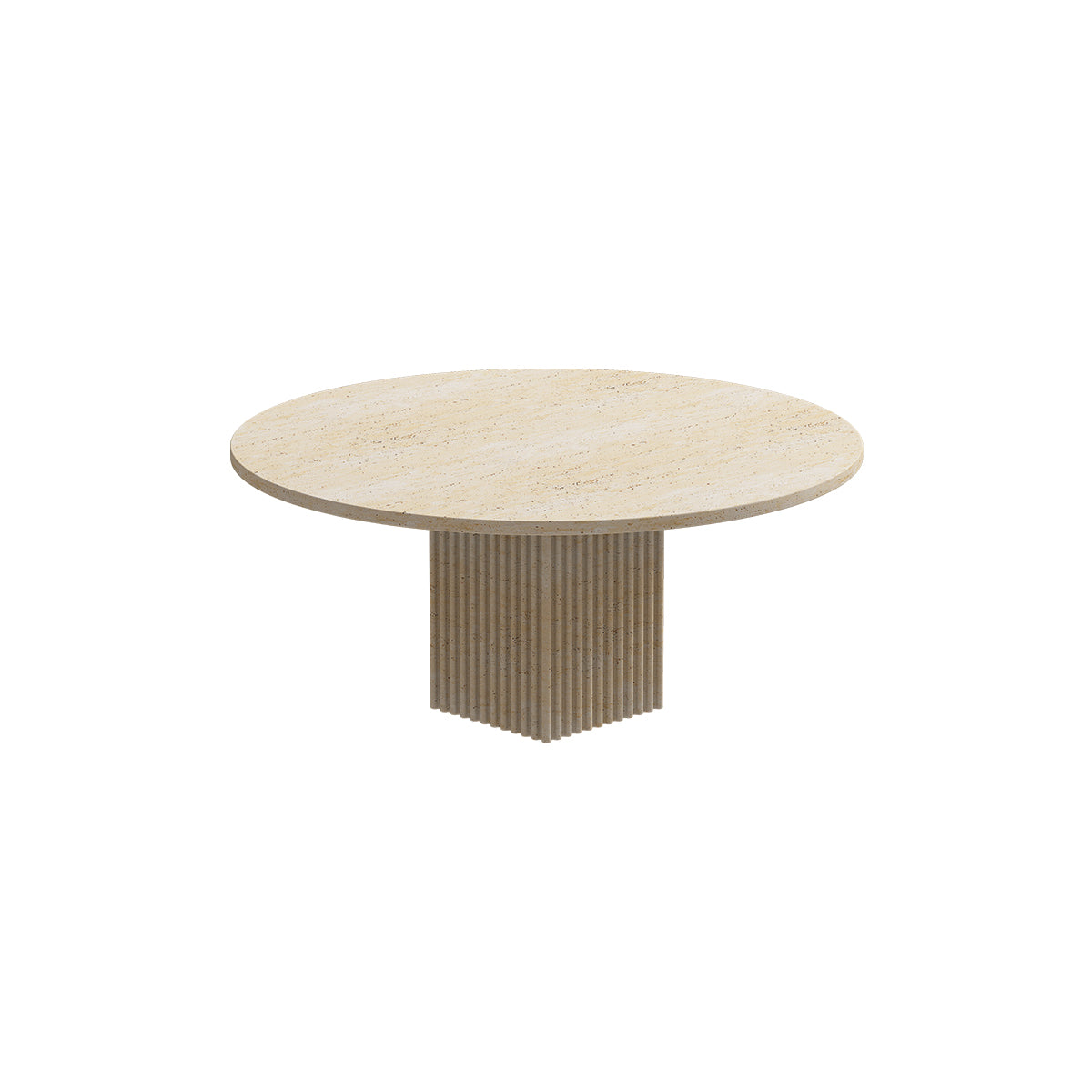 NORR11 masuta cafea SoHo Ø80 cm | travertin | Ø80xh35 cm