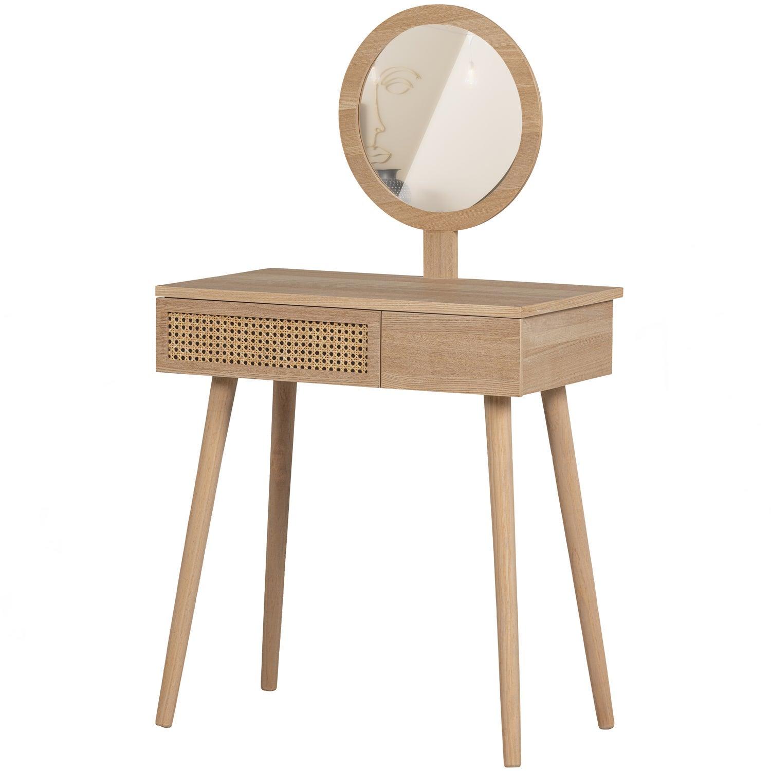 SOOF HALL/DRESSING TABLE WOOD NATURAL - PARIS14A.RO