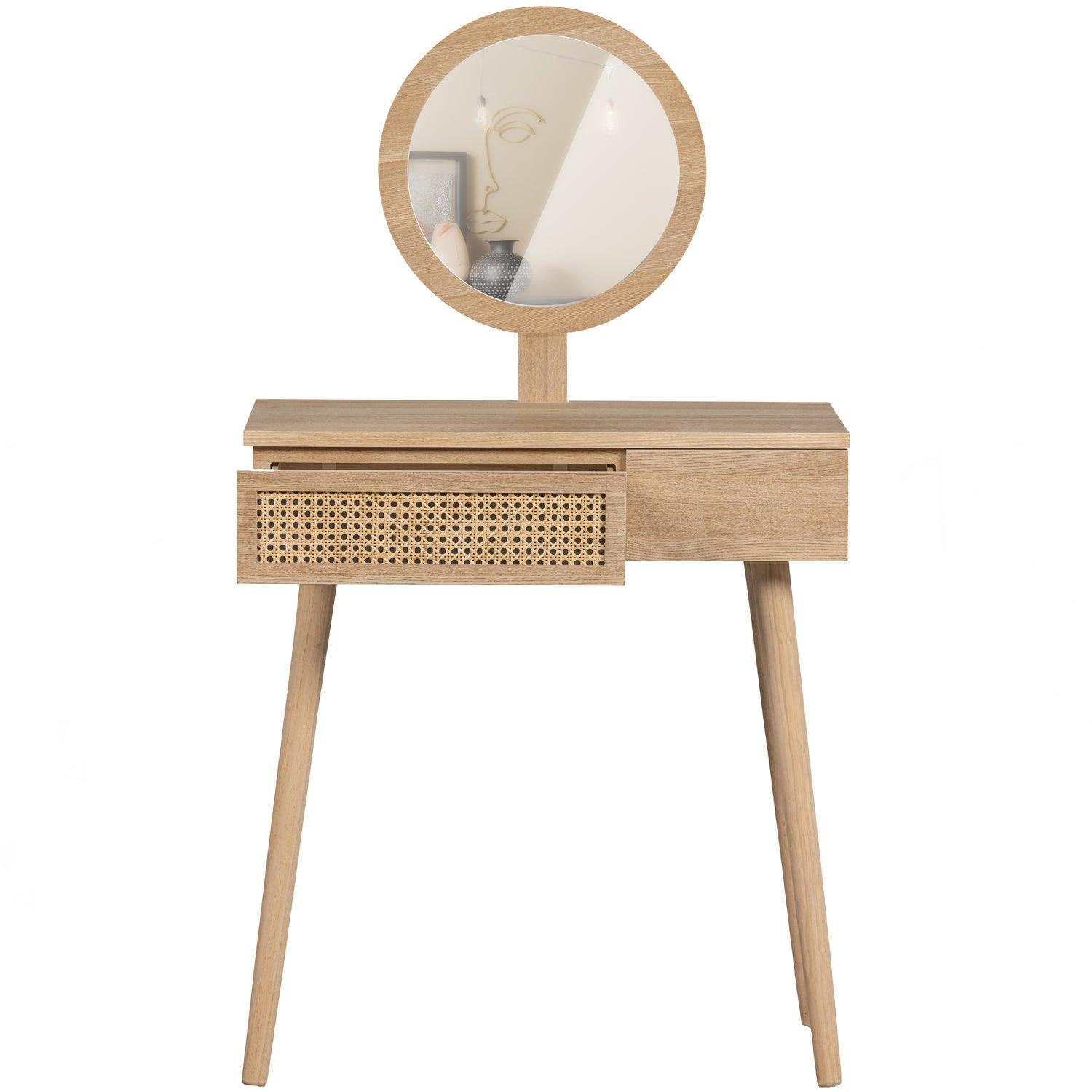 SOOF HALL/DRESSING TABLE WOOD NATURAL - PARIS14A.RO