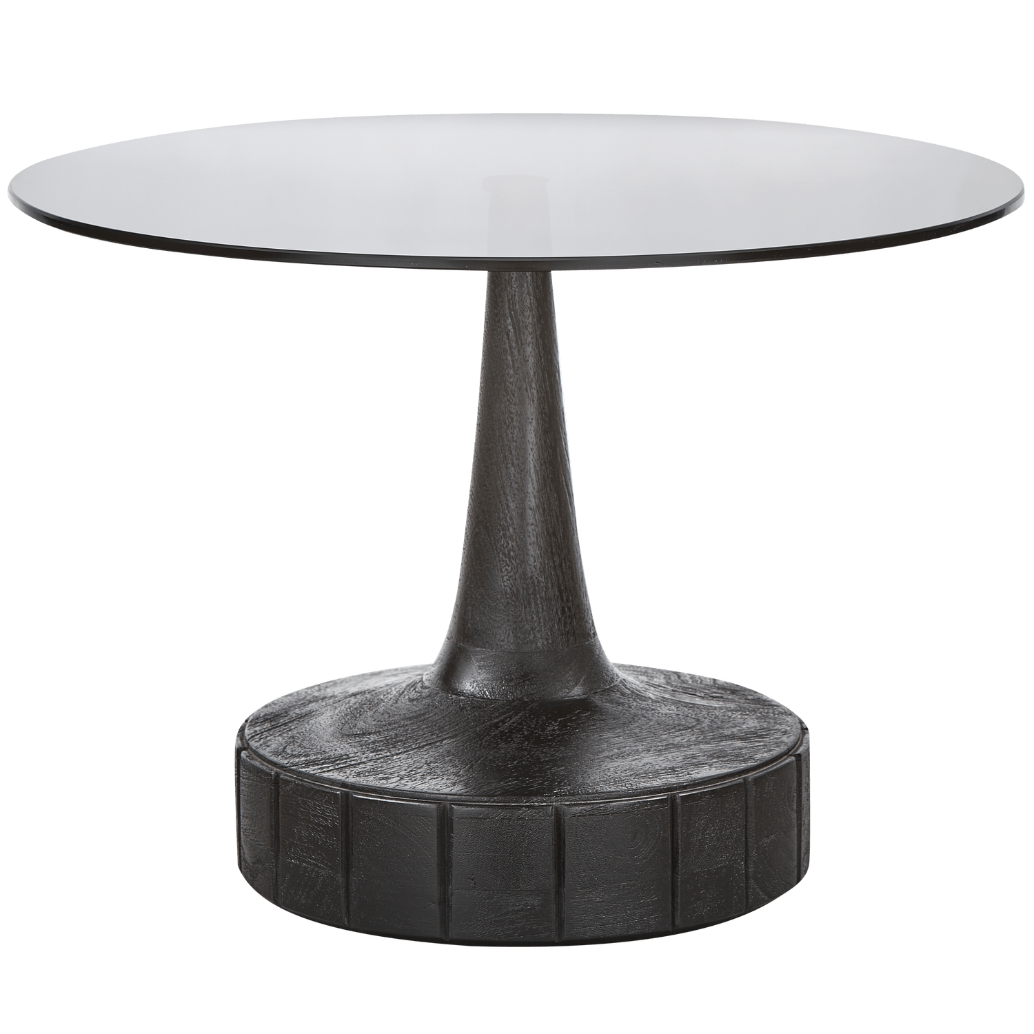 SOYA SIDE TABLE MANGO WOOD/GLASS BLACK - PARIS14A.RO