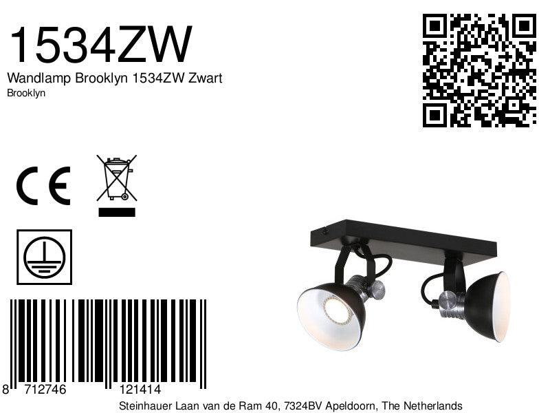 Spot dublu de perete sau tavan din seria Brooklyn LED LED, GU10, 7W, negru, Steinhauer - PARIS14A.RO