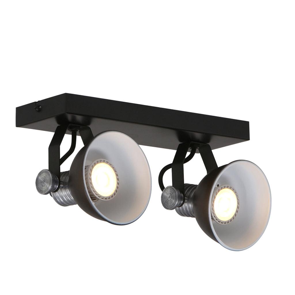 Spot dublu de perete sau tavan din seria Brooklyn LED LED, GU10, 7W, negru, Steinhauer - PARIS14A.RO