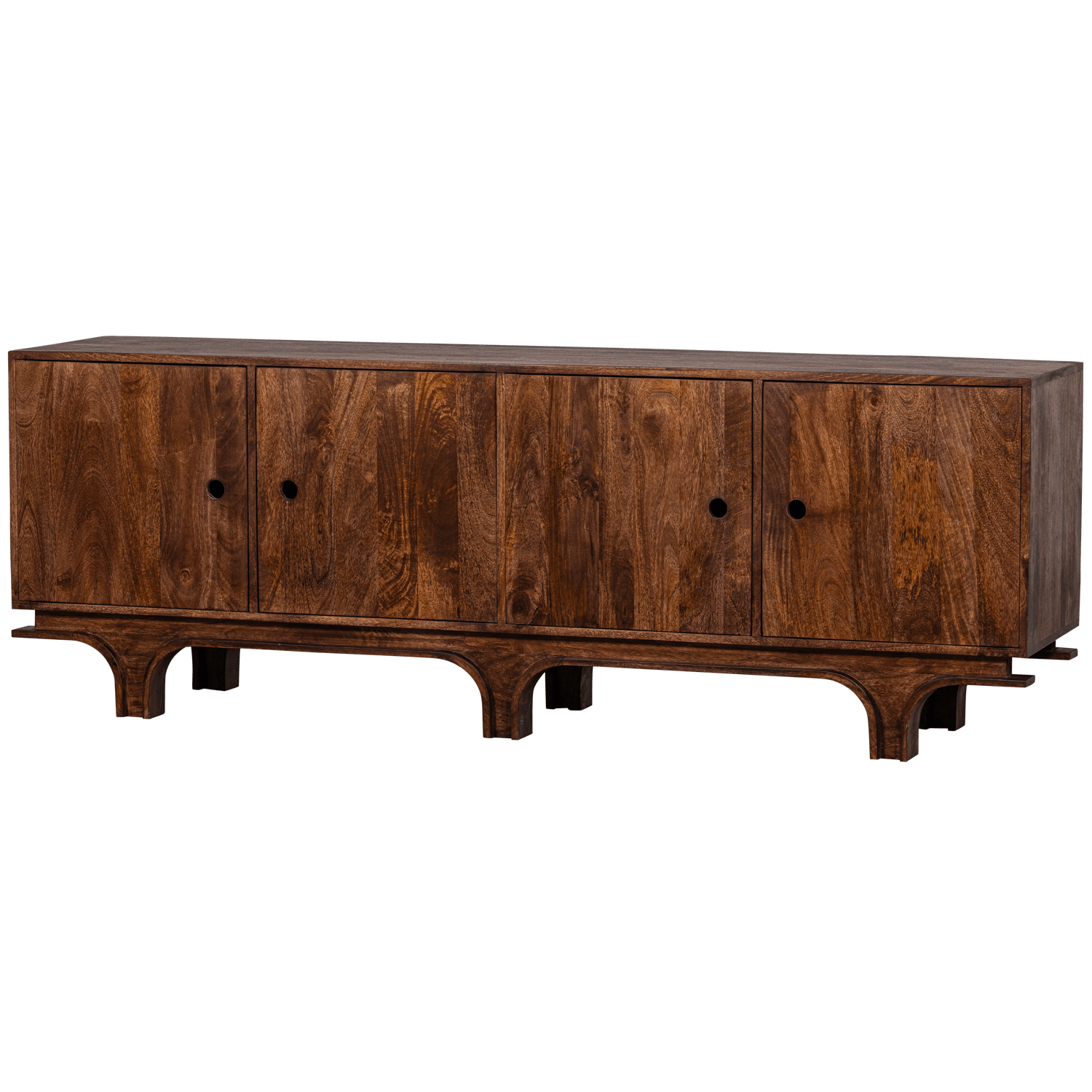 STAES SIDEBOARD 4-DOORS MANGO WOOD WALNUT - PARIS14A.RO