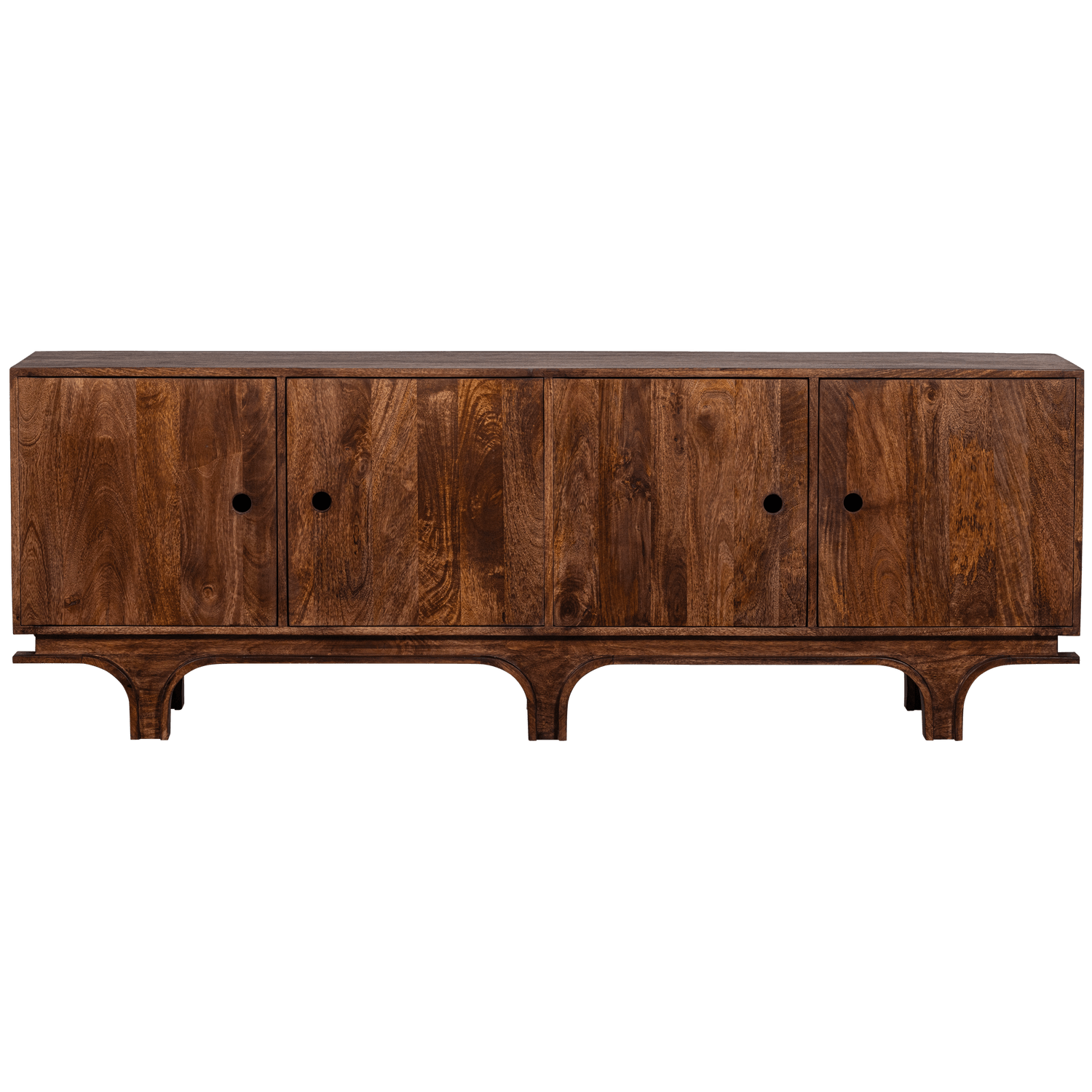 STAES SIDEBOARD 4-DOORS MANGO WOOD WALNUT - PARIS14A.RO