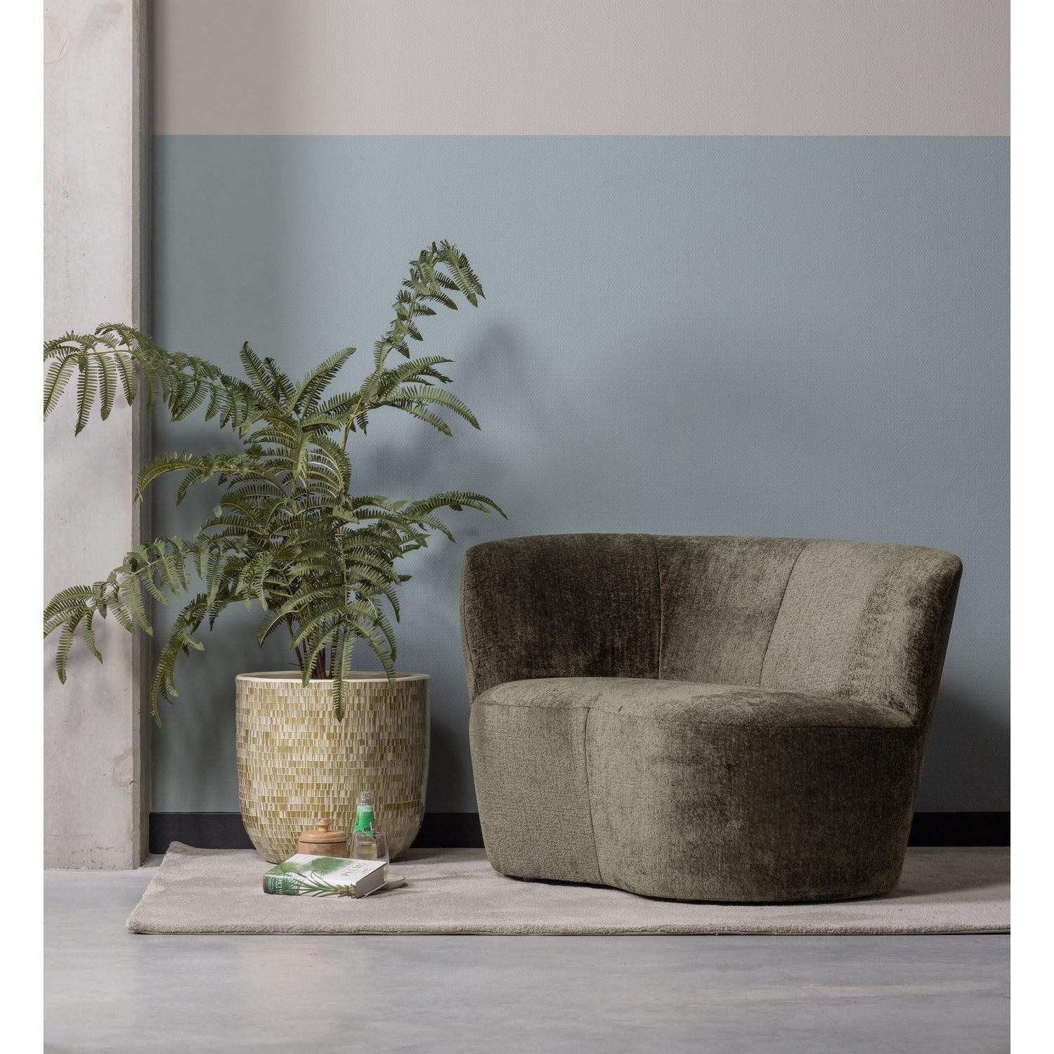 STONE SMALL SOFA LEFT WARM GREEN - PARIS14A.RO