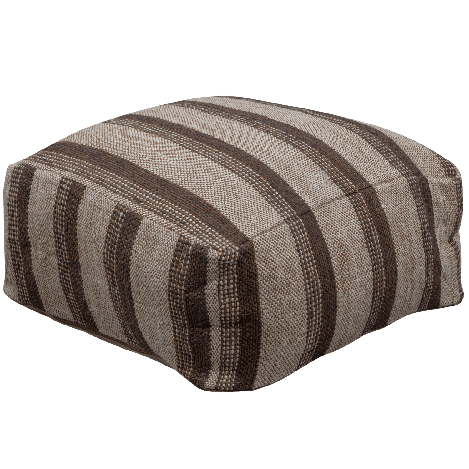 STROOK POUF CREAM/GREY 60x60x25CM - PARIS14A.RO