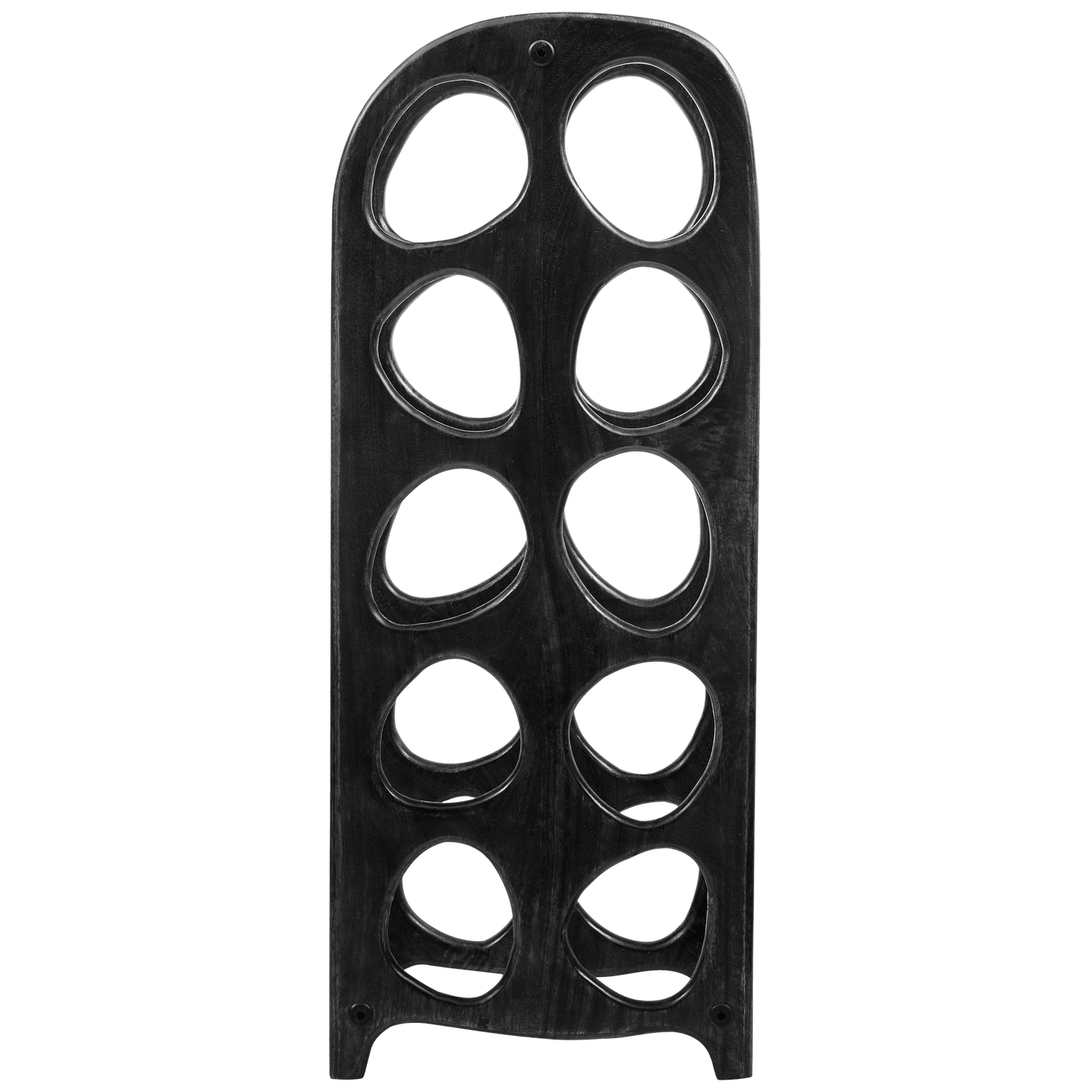 SUVI WINE RACK FOR 10 BOTTLES MANGO WOOD BLACK - PARIS14A.RO