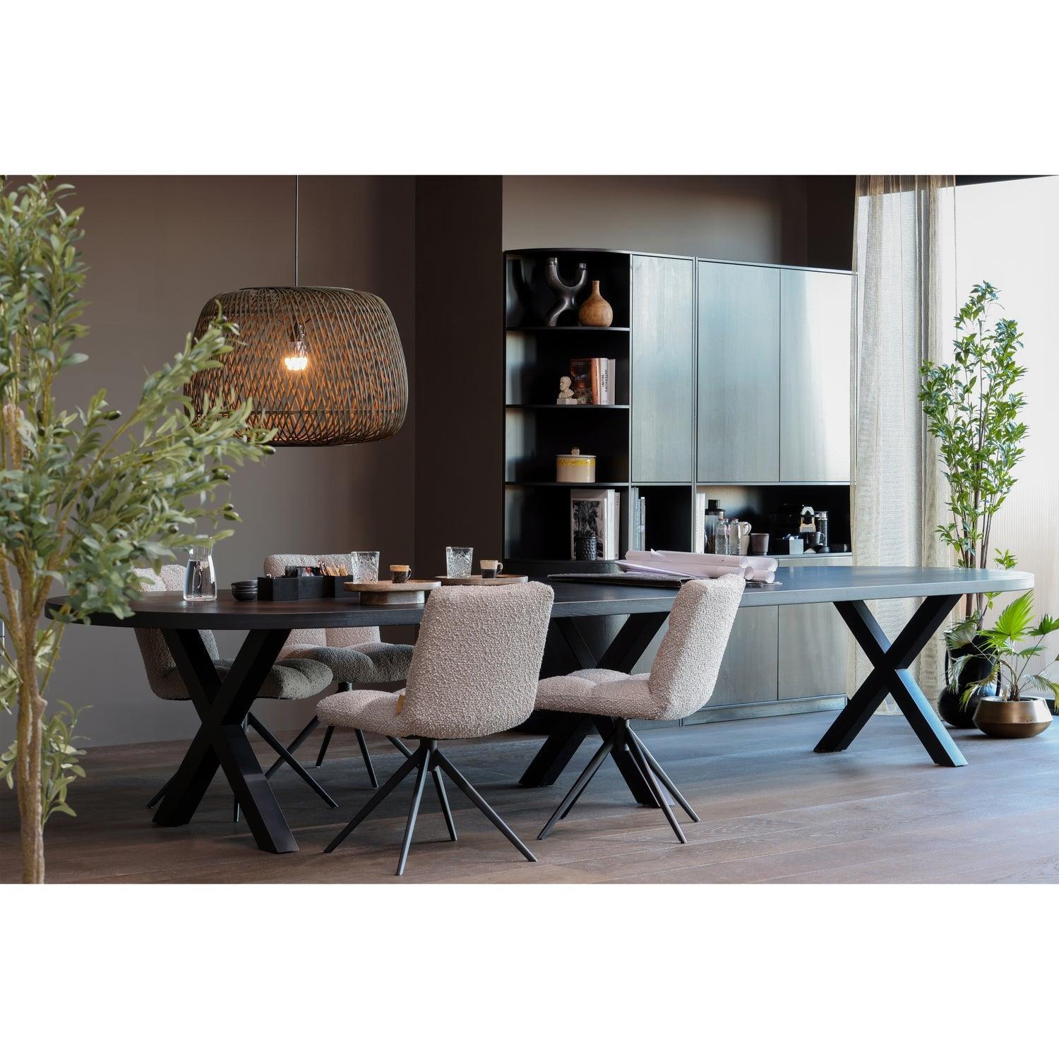 TABLO LUNGO END TABLE TOP ROUND ASH BLACKNIGHT MATT [fsc] - PARIS14A.RO