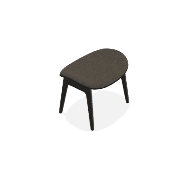 Taburet Elephant cu tapiterie frontala din tesatura Ismay - Norr11 - PARIS14A.RO