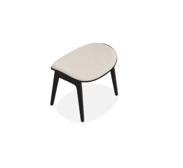 Taburet Elephant cu tapiterie frontala din tesatura Keiga - Norr11 - PARIS14A.RO